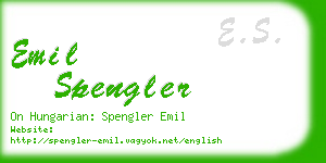 emil spengler business card